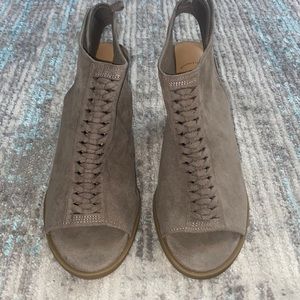 GAP Suede Slingback Peep Toe Mules